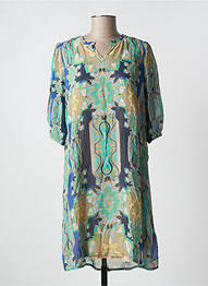 Robe mi-longue manches 3/4 manches 3/4 vert CREAM femme