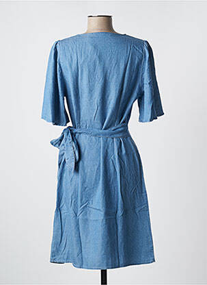 Robe mi-longue manches courtes manches courtes bleu VERO MODA femme