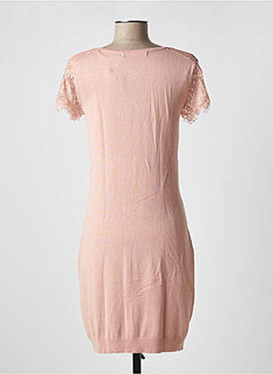 Robe mi-longue manches courtes manches courtes rose VERO MODA femme