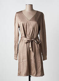 Robe mi-longue manches longues manches longues marron CREAM femme