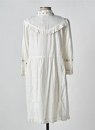 Robe mi-longue manches 3/4 manches 3/4 beige CREAM femme