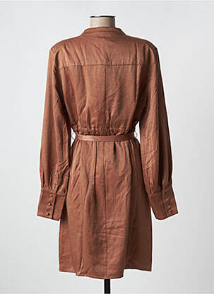 Robe mi-longue manches longues manches longues marron CREAM femme