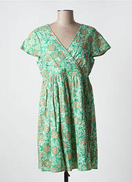 Robe courte manches courtes manches courtes vert VERO MODA femme