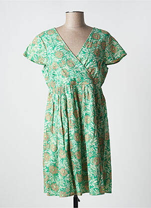 Robe courte manches courtes manches courtes vert VERO MODA femme