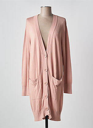 Gilet manches longues stretch rose ICHI femme