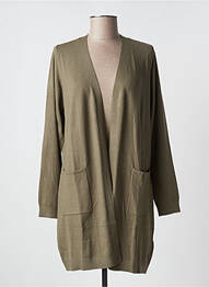 Gilet manches longues stretch vert CREAM femme