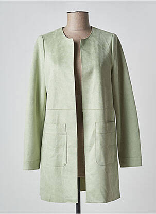 Manteau long coupe cintrée sans capuche vert VERO MODA femme