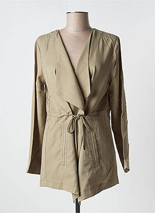 Veste chic col v vert CREAM femme