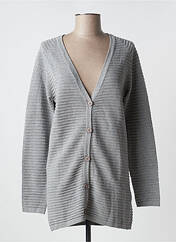 Gilet manches longues gris ICHI pour femme seconde vue