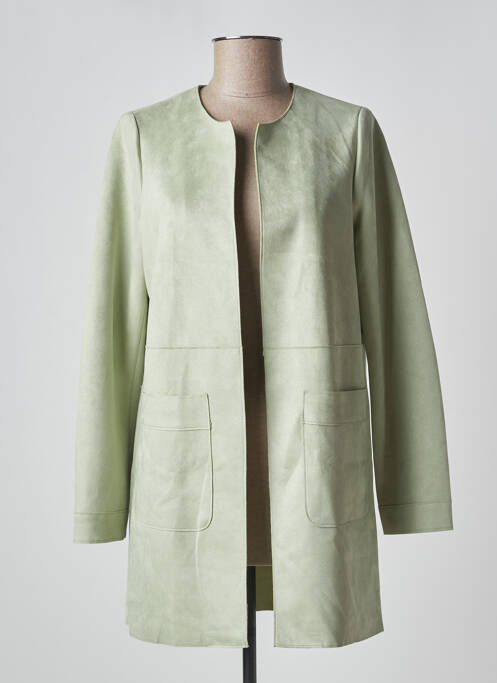 Manteau long coupe cintrée sans capuche vert VERO MODA femme
