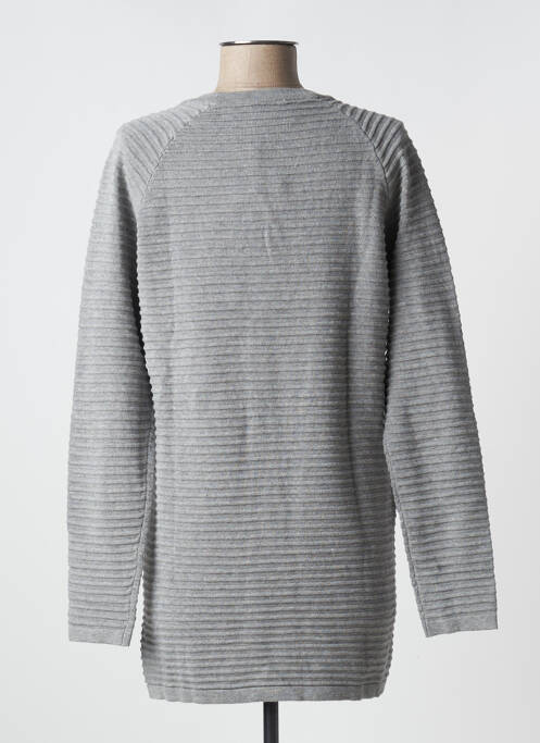 Gilet manches longues gris ICHI pour femme