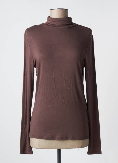 Sous-pull marron ICHI pour femme