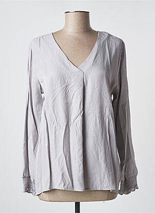 Blouse manches longues manches longues gris CREAM femme