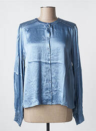 Chemisier coupe fluide manches longues bleu CREAM femme
