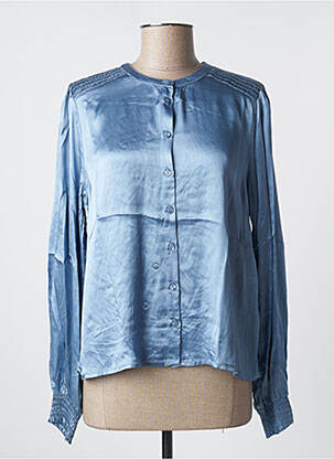 Chemisier coupe fluide manches longues bleu CREAM femme