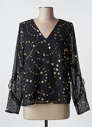 Blouse légère et transparente manches longues noir VERO MODA femme