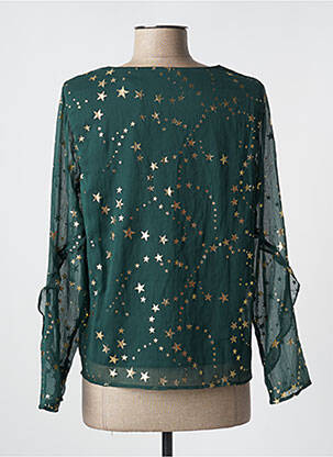 Blouse légère et transparente manches longues vert VERO MODA femme