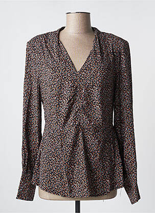 Blouse imprimé fleurs manches longues noir CREAM femme