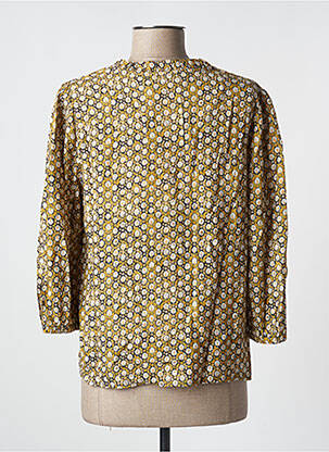 Blouse imprimé fantaisie manches 3/4 jaune CREAM femme