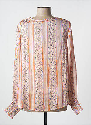 Blouse légère et transparente manches longues rose CREAM femme