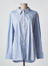 Chemisier coupe droite manches longues bleu CREAM femme