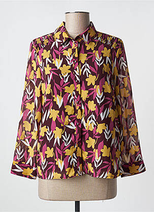 Chemisier imprimé fleurs manches longues violet VERO MODA femme