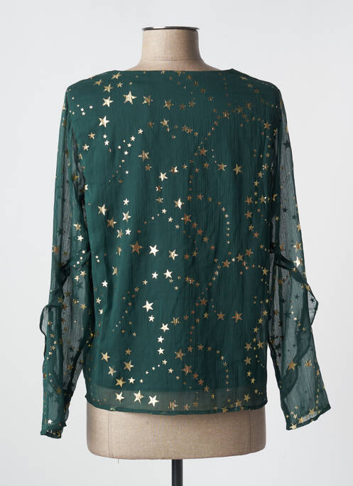 Blouse légère et transparente manches longues vert VERO MODA femme