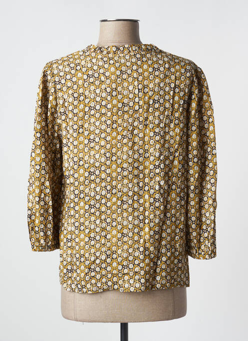 Blouse imprimé fantaisie manches 3/4 jaune CREAM femme