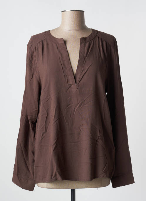 Blouse marron ICHI pour femme