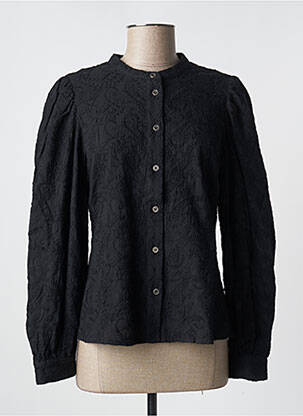 Chemisier coupe cintrée manches longues noir CREAM femme
