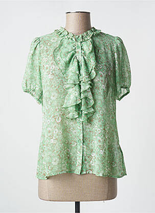Chemisier manches courtes manches courtes vert CREAM femme