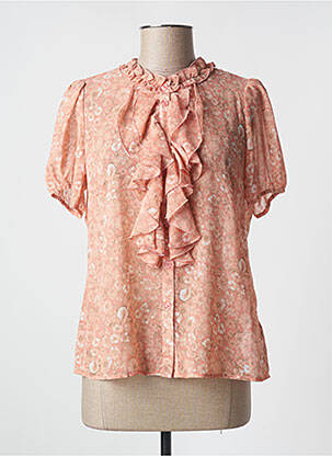 Chemisier manches courtes manches courtes orange CREAM femme