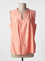 Blouse tissage crêpe sans manche orange CREAM femme