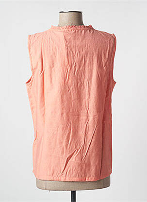 Blouse tissage crêpe sans manche orange CREAM femme