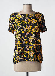Blouse imprimé fleurs manches courtes noir VERO MODA femme