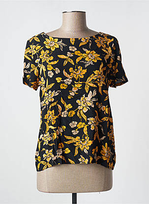Blouse imprimé fleurs manches courtes noir VERO MODA femme