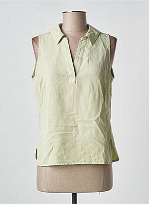 Blouse col v sans manche vert VERO MODA femme