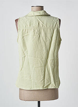 Blouse col v sans manche vert VERO MODA femme