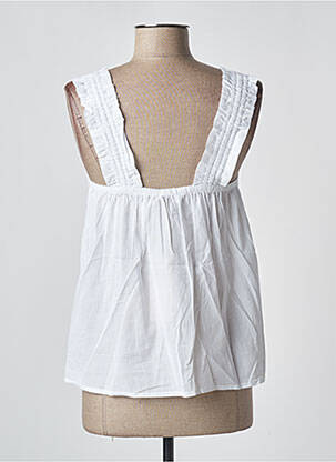 Top coupe fluide fines bretelles blanc CREAM femme