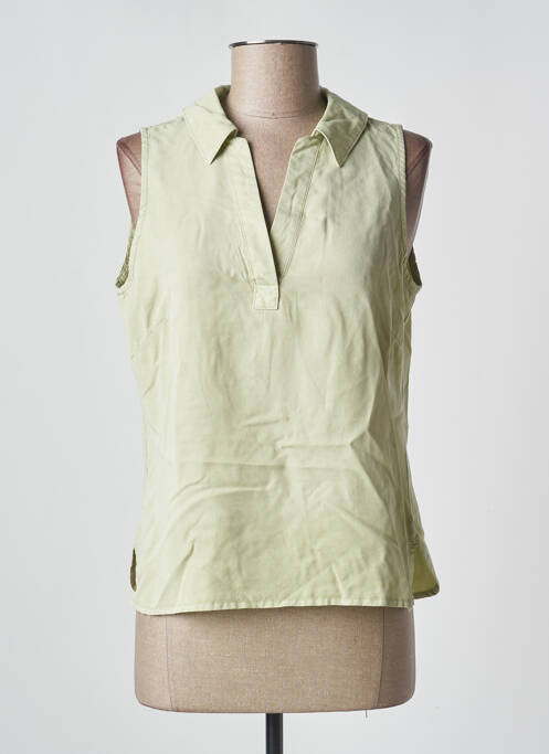 Blouse col v sans manche vert VERO MODA femme