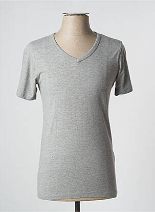 T-shirt coupe cintrée manches courtes gris JACK & JONES homme