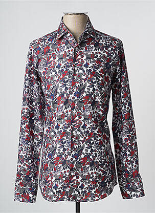 Chemise manches longues imprimé fantaisie rouge SEIDEN STICKER homme