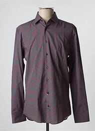 Chemise manches longues imprimé fantaisie rouge SEIDEN STICKER homme