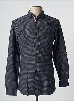 Chemise manches longues imprimé fantaisie bleu JACK & JONES homme