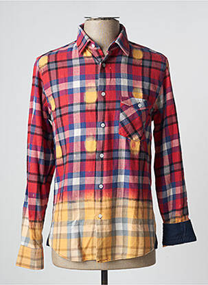 Chemise manches longues manches longues rouge RECYCLED ART WORLD homme