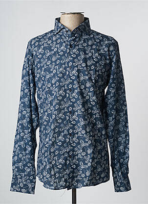 Chemise manches longues bleu RECYCLED pour homme