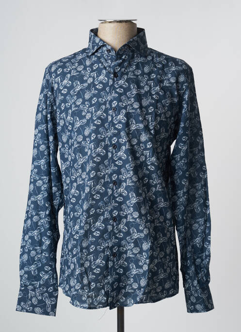 Chemise manches longues bleu RECYCLED pour homme