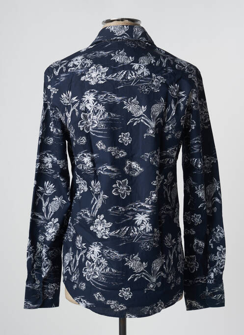 Chemise manches longues bleu SEIDEN STICKER pour homme