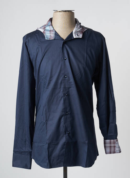 Chemise manches longues bleu XOOS pour homme