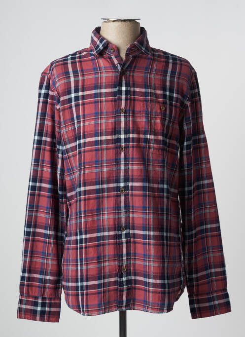 Chemise manches longues rouge JACK & JONES pour homme